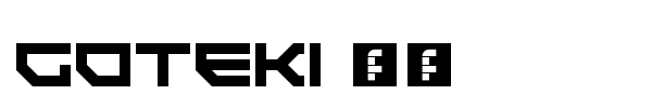 Goteki 45 font preview